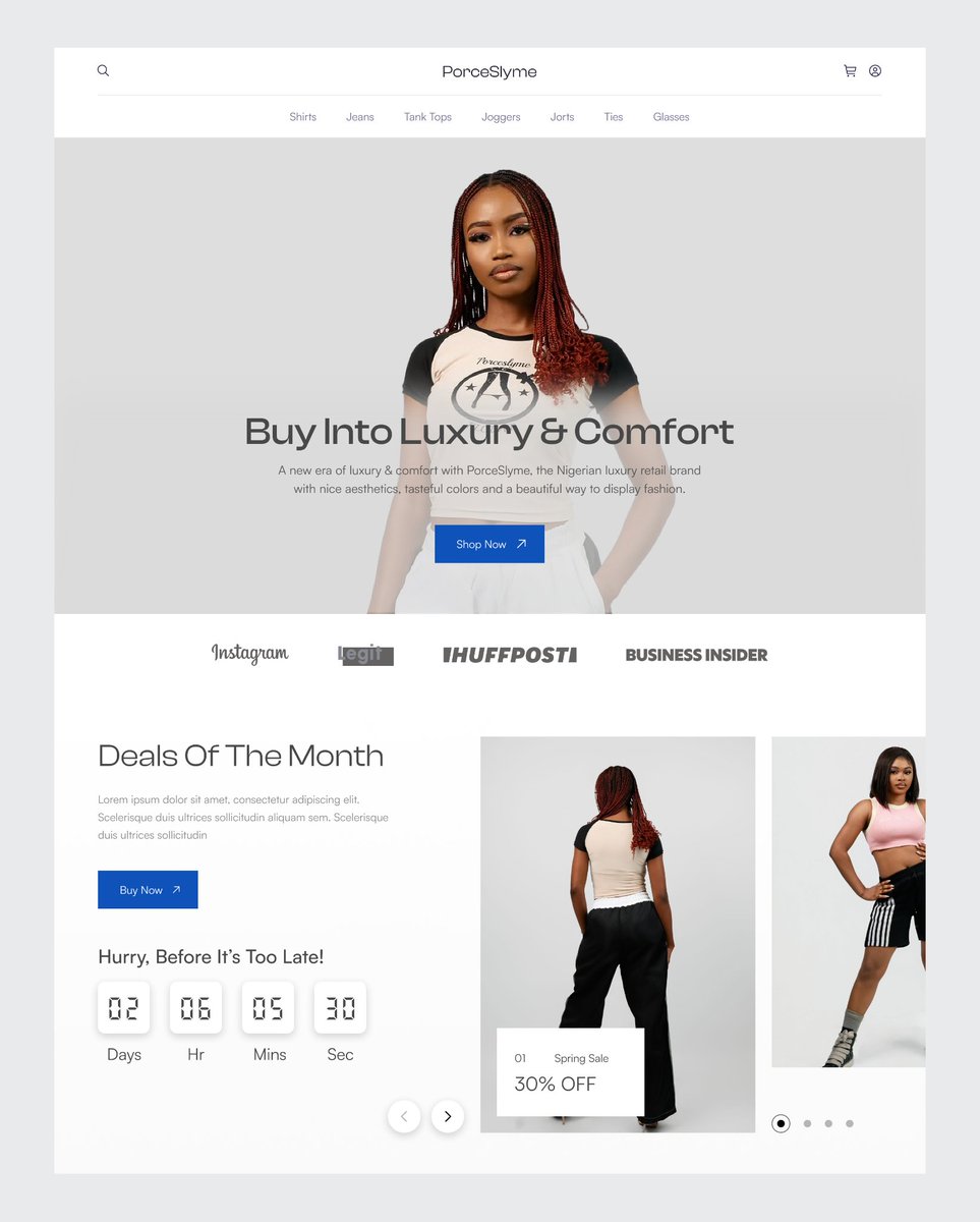 moses_ux's tweet photo. A few weeks ago, I explored what a premium online home could feel like for clothing brand called PorceSlyme.

For this PorceSlyme landing page concept, I kept it minimal so the products stay front and centre.

Free e-commerce audit for your brand, send me a DM. https://t.co/MAZHLYeUDs