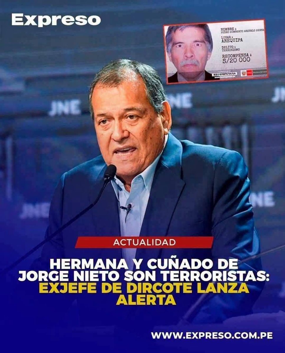 ManuelLenReyes1's tweet photo. Jorge Nieto gritó a los cuatro vientos q no podría estar en una coalición donde haya agentes del MOVADEF, ni d ANTAURO!. Que no podria estar con el fujimorismo!.
Al final, hoy se unió a la coalición a la q siempre dijo NO! 
Nieto siempre fue zurdo camuflado.
Adiós elecciones 31😩 https://t.co/uOiMzoqKMj