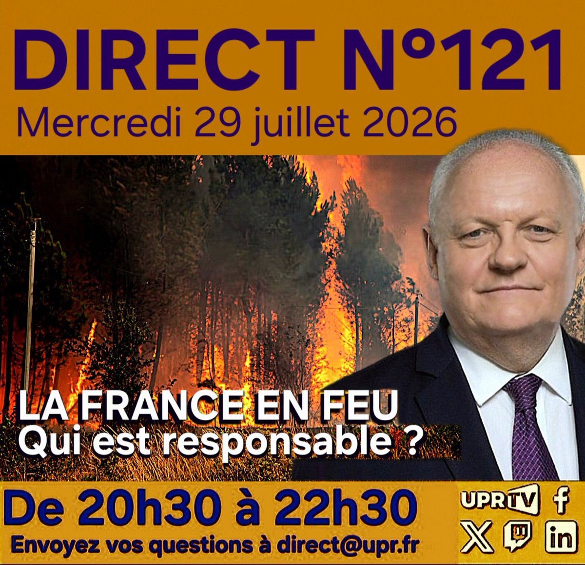 f_asselineau's tweet photo. 🎥 𝗕𝗜𝗘𝗡𝗧𝗢̂𝗧 𝗟𝗘 𝗗𝗜𝗥𝗘𝗖𝗧 𝗻°𝟭𝟮𝟭
𝗠𝗘𝗥𝗖𝗥𝗘𝗗𝗜 𝟮𝟵 𝗝𝗨𝗜𝗟𝗟𝗘𝗧 𝟮𝟬𝟮𝟲
de 𝟮𝟬𝗵𝟯𝟬 à 𝟮𝟮𝗵𝟯𝟬
💥🗣 Posez vos questions à
François Asselineau sur l'actualité
🇫🇷 nationale
et
🌏 internationale
-
⚠️ en les postant dès maintenant
à 𝗱𝗶𝗿𝗲𝗰𝘁@𝘂𝗽𝗿.𝗳𝗿
- https://t.co/iBhttjG5qM