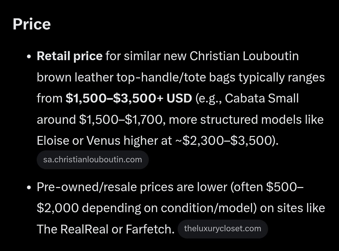 nomad5880261's tweet photo. @hayasaka_aryan Look at the price of the bag https://t.co/Sl87NfUPth