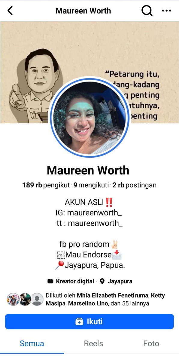 Vozinha4d's tweet photo. Yang lagi rame ni, Maureen Worth https://t.co/fKRotUX6xp