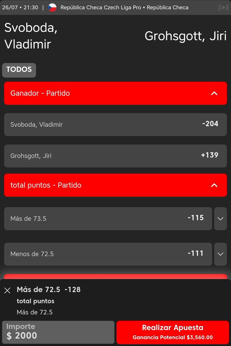 RGSports0's tweet photo. Comienza en 5 min 🫶🏓 2 unidades

OVER DE 72. 5 https://t.co/bbn9M2jpAr