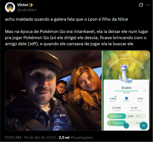 Heitorrrz's tweet photo. Hoje levei minha namorada no parque para pegar Pokémon comigo e eu só conseguia pensar nisso:

Que vergonha https://t.co/1hFGPcaDK0