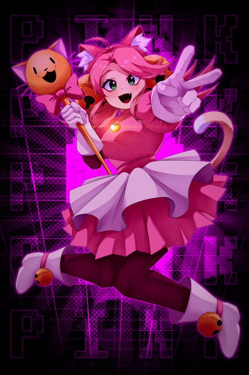 seraphaze's tweet photo. She’s the nya nya girl with the mya mya brigade~ 🩷

#deltarune #deltarunechapter5 https://t.co/e8ejds0BBk