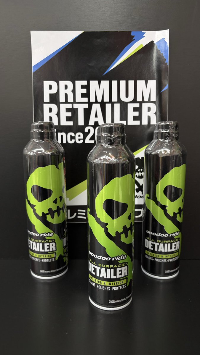 autobacs_koga's tweet photo. VOODOORIDE
All surface Speed DETAILER
オールマイティに使える
ポリマータイプのコーティングスプレー!
クルマの内外装の汚れを水を使わずに洗浄と同時にコーティングを残し汚れの再付着を軽減します!
発泡成分が汚れを浮かせ除去し、施工面にポリマーコーティングを残します!
#voodooride https://t.co/DDkJinMUG3