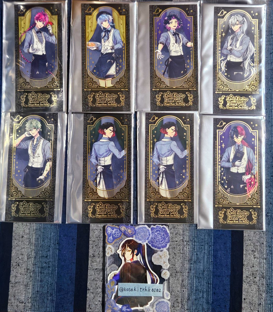 kosekitrhk0102's tweet photo. 【交換】悪魔執事と黒い猫 あくねこ アニメイトカフェ Royal Rose Tea Party  箔押しチケットカード

譲:ラトフルーレラムリシロハナマル
ユーハンルカス

求:ベリアン1（未所持のため優先）　ボスキ

8/2池袋or都内手渡し（時間帯は要相談）〉郵送

検索からもお気軽にお声がけください。 https://t.co/GNzHfAkT5l