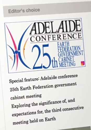 jarofjamm's tweet photo. A neat little detail in the Gundam Hathaway films that I think is very South Australian is the fact that the Adelaide Conference logo uses the state colours (blue, red, and yellow) and it kind of looks like a Sturt Desert Pea (the state flower) https://t.co/wLHpOrurHP