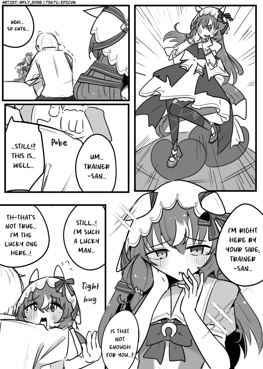 EDemocraft's tweet photo. "Still being jealous of her own figure"    

Art by @fly_dose 
Please like and follow the artist's original work too!

#Umamusume #UmaTranslations https://t.co/MTKu5SVLAm