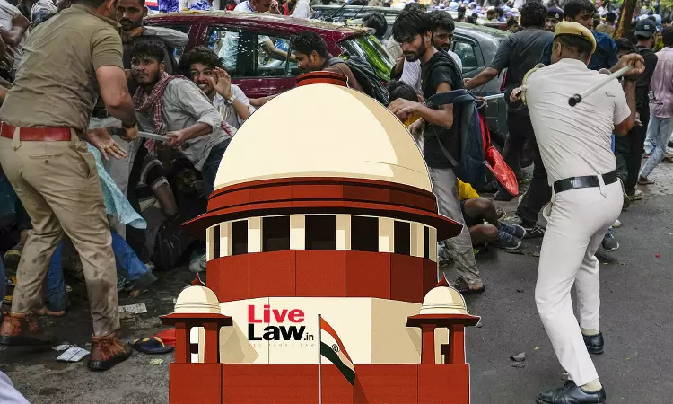 LiveLawIndia's tweet photo. #SupremeCourt to hear today pleas seeking registration of FIRs against #DelhiPolice and #CAPF personnel over the alleged use of excessive force against students who protested against #NEETPaperLeak and examination irregularities

Bench: CJI Surya Kant, J Joymalya Bagchi and J V Mohana

The petitioners specifically seek probe into the incidents of July 20, when the #SansadChalo march to Parliament was statedly met with use of tear gas and batons

@Cockroachisback #DharmendraPradhan