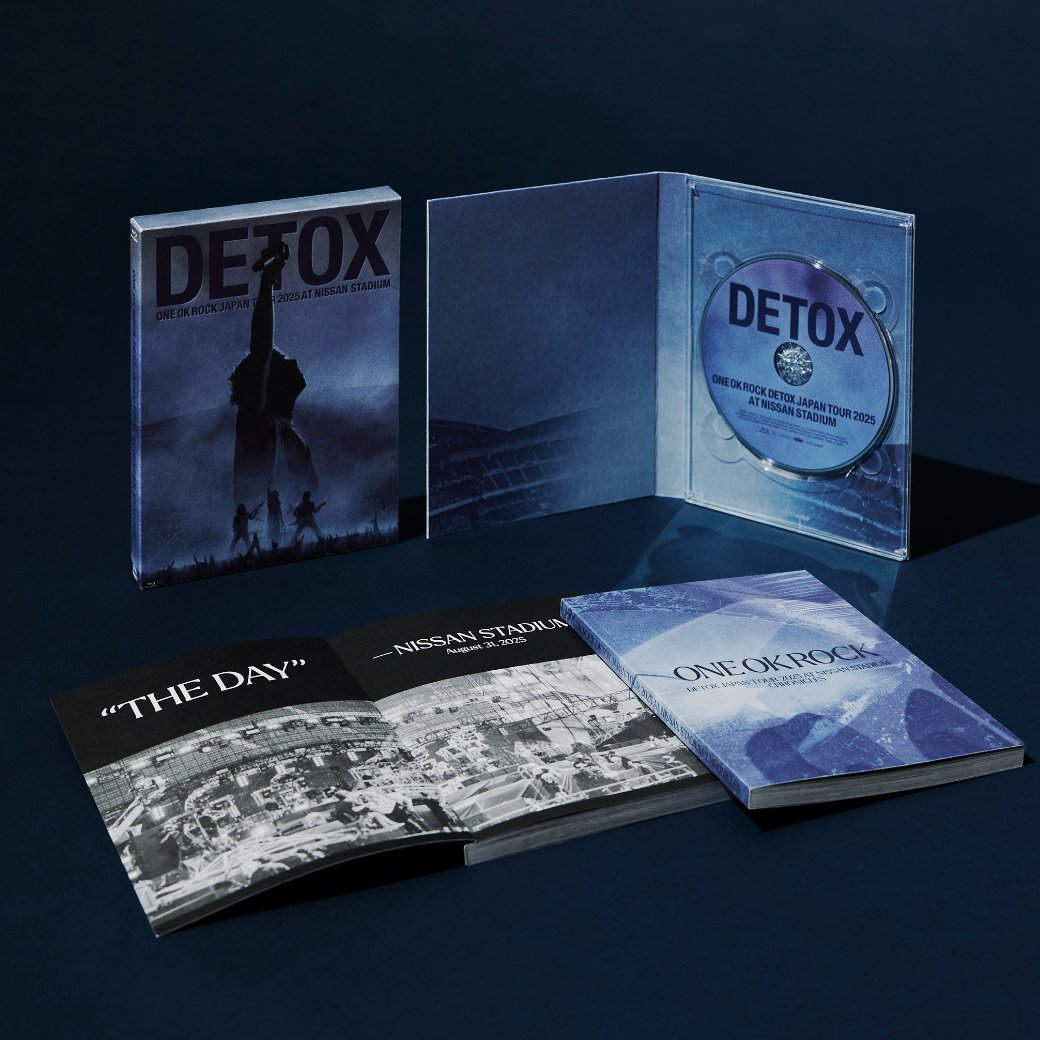 ONEOKROCK_japan's tweet photo. 2026年7月29日発売
LIVE DVD &amp; Blu-ray
『ONE OK ROXK DETOX JAPAN TOUR 2025 AT NISSAN STADIUM』

https://t.co/yRPOhnMoIO

#ONEOKROCK #LIVE #OORDETOX https://t.co/5cX3GjZ2Wg