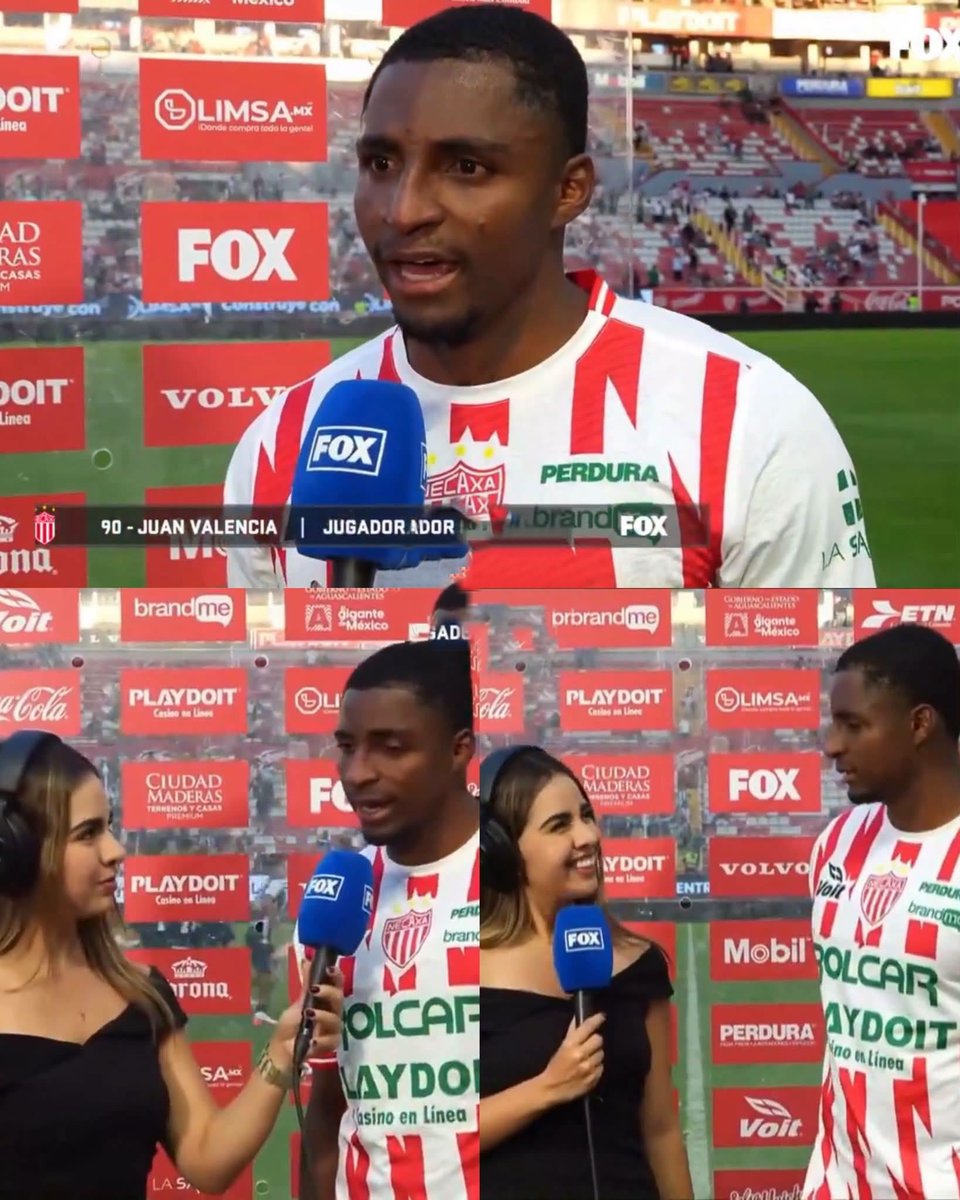 El_Hincha12's tweet photo. ¡¡SE ESTÁ GANANDO EL CARIÑO DE TODOS!! ❤️🇨🇴🇲🇽

Su nombre es Juan Valencia, es 𝗡𝗨𝗘𝗩𝗢 𝗥𝗘𝗙𝗨𝗘𝗥𝗭𝗢 del Necaxa, hoy entro de cambio al minuto 90 y tan solo 𝟭 𝗠𝗜𝗡𝗨𝗧𝗢 después le dio el 𝗚𝗢𝗟 de la 𝗩𝗜𝗖𝗧𝗢𝗥𝗜𝗔 a su club. Pero eso no fue lo mejor, al finalizar el partido fue 𝗘𝗡𝗧𝗥𝗘𝗩𝗜𝗦𝗧𝗔𝗗𝗢 y gracias a su 𝗚𝗥𝗔𝗡 𝗛𝗨𝗠𝗜𝗟𝗗𝗔𝗗 se está ganando el corazón de cientos de aficionados.

Y es que antes de contestar la pregunta le dice a la reportera: "hola buenas tardes, primero que todo gracias por invitarme". Después 𝗖𝗢𝗡𝗙𝗘𝗦𝗢 que le pidió a papá Dios la oportunidad de 𝗠𝗘𝗧𝗘𝗥 𝗨𝗡 𝗚𝗢𝗟 en su debut y al despedirse le dio las 𝗚𝗥𝗔𝗖𝗜𝗔𝗦 𝟮 𝗩𝗘𝗖𝗘𝗦 a la reportera.

𝗘𝗟 𝗝𝗨𝗚𝗔𝗗𝗢𝗥 𝗠𝗔𝗦 𝗛𝗨𝗠𝗜𝗟𝗗𝗘 𝗟𝗔 𝗟𝗜𝗚𝗔 🥹🙏