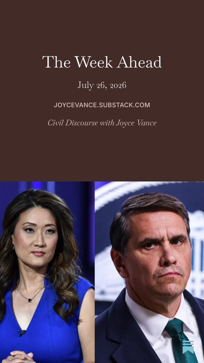 JoyceWhiteVance's tweet photo. Here’s something new: The same day he’s due to get a committee vote on his nom to be AG, Todd Blanche has to respond to a court order from a judge who appears skeptical of his truthfulness. And that’s just Thursday. Read this piece to see what else to expect in the week ahead. https://t.co/RqaW4WshoK
