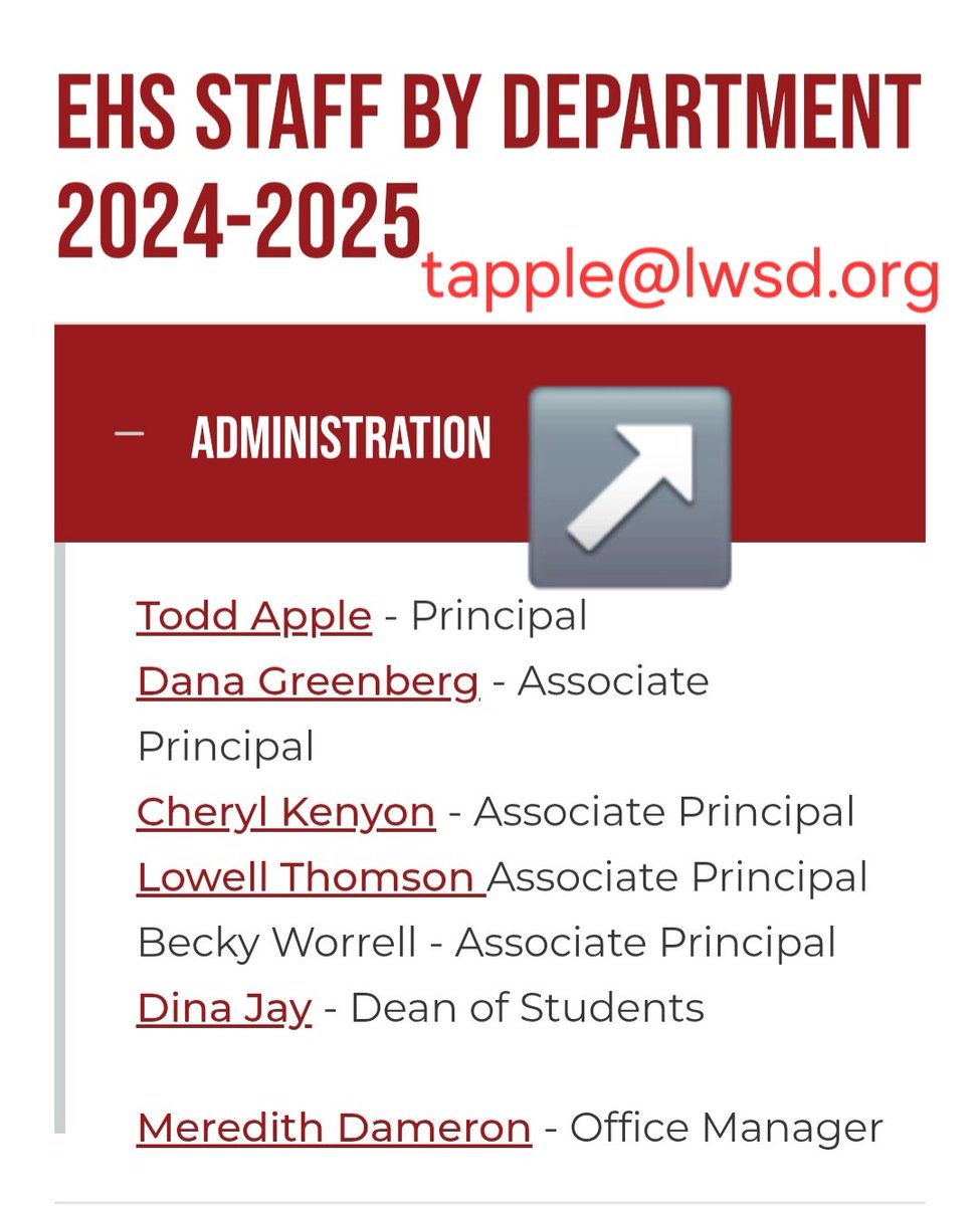 JayColemanbosu's tweet photo. @GuntherEagleman The principal of the high school where Kelsey Ballin is a school nurse can be emailed at tapple@lwsd.org.

#KelseyBallin
#FireHer https://t.co/4ZTminJ0d4