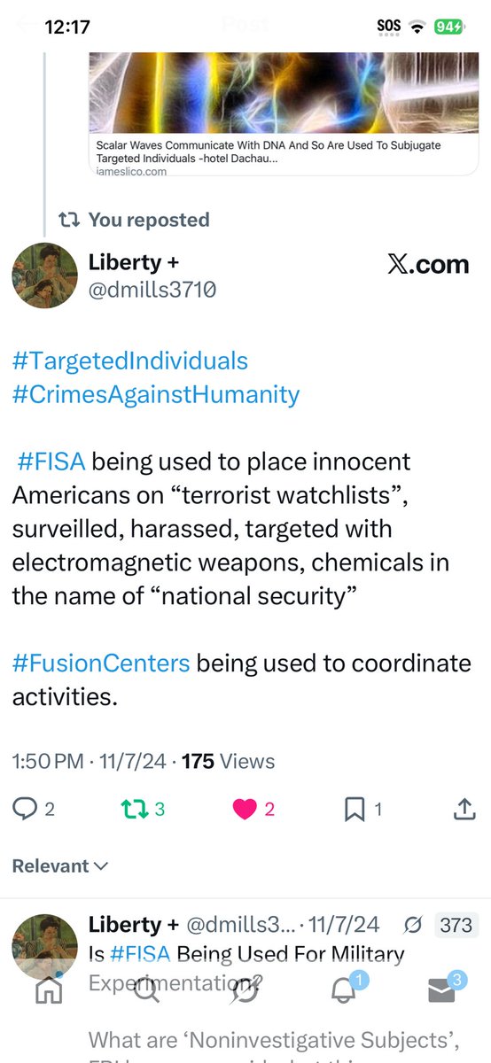 RhondaFurin's tweet photo. @C__Herridge #FISA #DEW #FusionCenters #TargetedIndividuals #EpsteinFiles #CrimesAgainstHumanity I have it all over 30 YEARS. I WILL TESTIFY! https://t.co/vDP13hI7vR