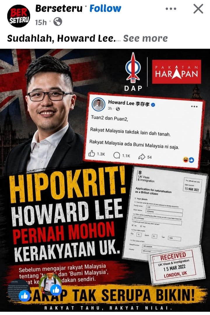 Mxllan's tweet photo. Sudahlah, Howard Lee. Kamu sendiri pernah mohon kerakyatan UK. Kamu juga pernah bertanding ahli majlis Norwich City Council di UK pada tahun 2010 dibawah parti Liberal Democrats. Janganlah nak cerita kamu terpaling rakyat Malaysia sejati. Geli tahu tak?  https://t.co/Ss1gQ0vcmP https://t.co/l0Yq7c1l04