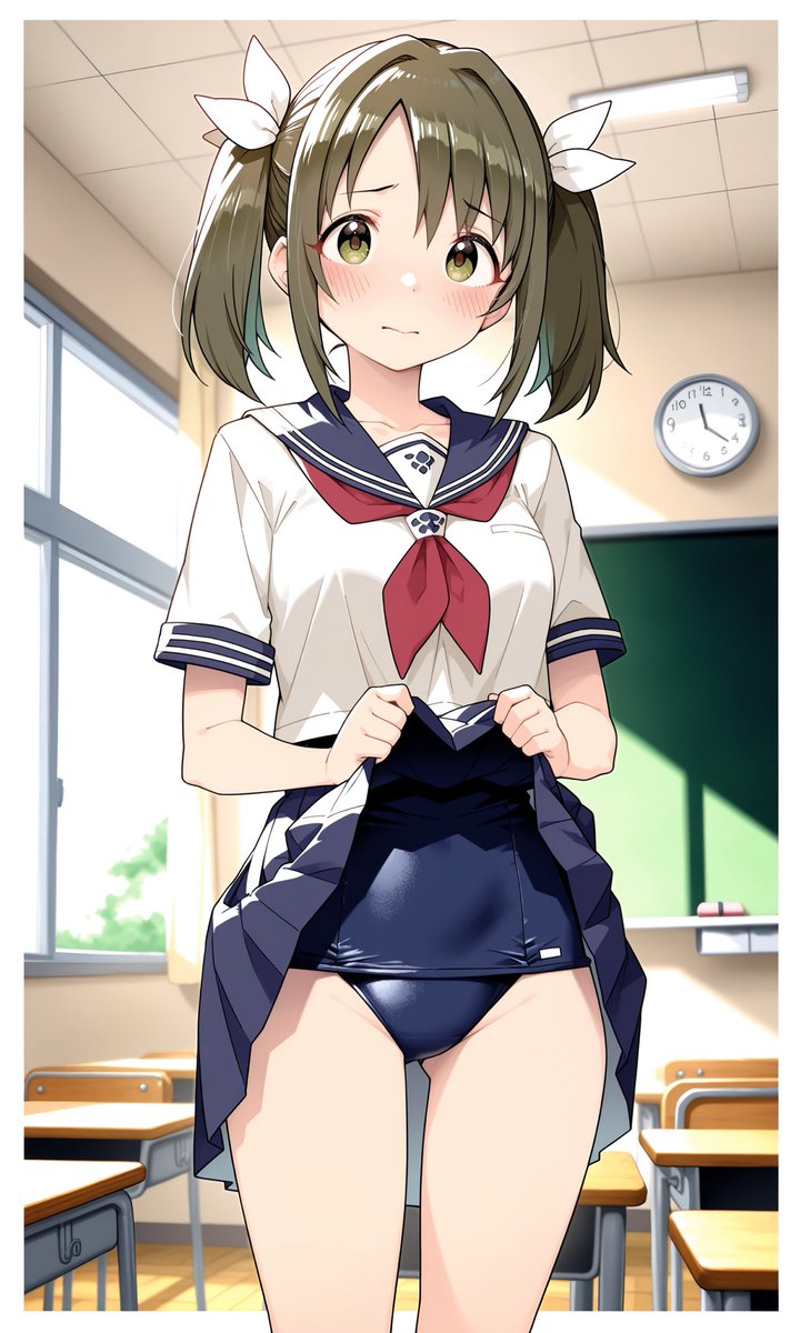 rit_ai_'s tweet photo. お題箱より
セーラー服の下にスク水を着用している今井加奈 https://t.co/xQwVL0fQac