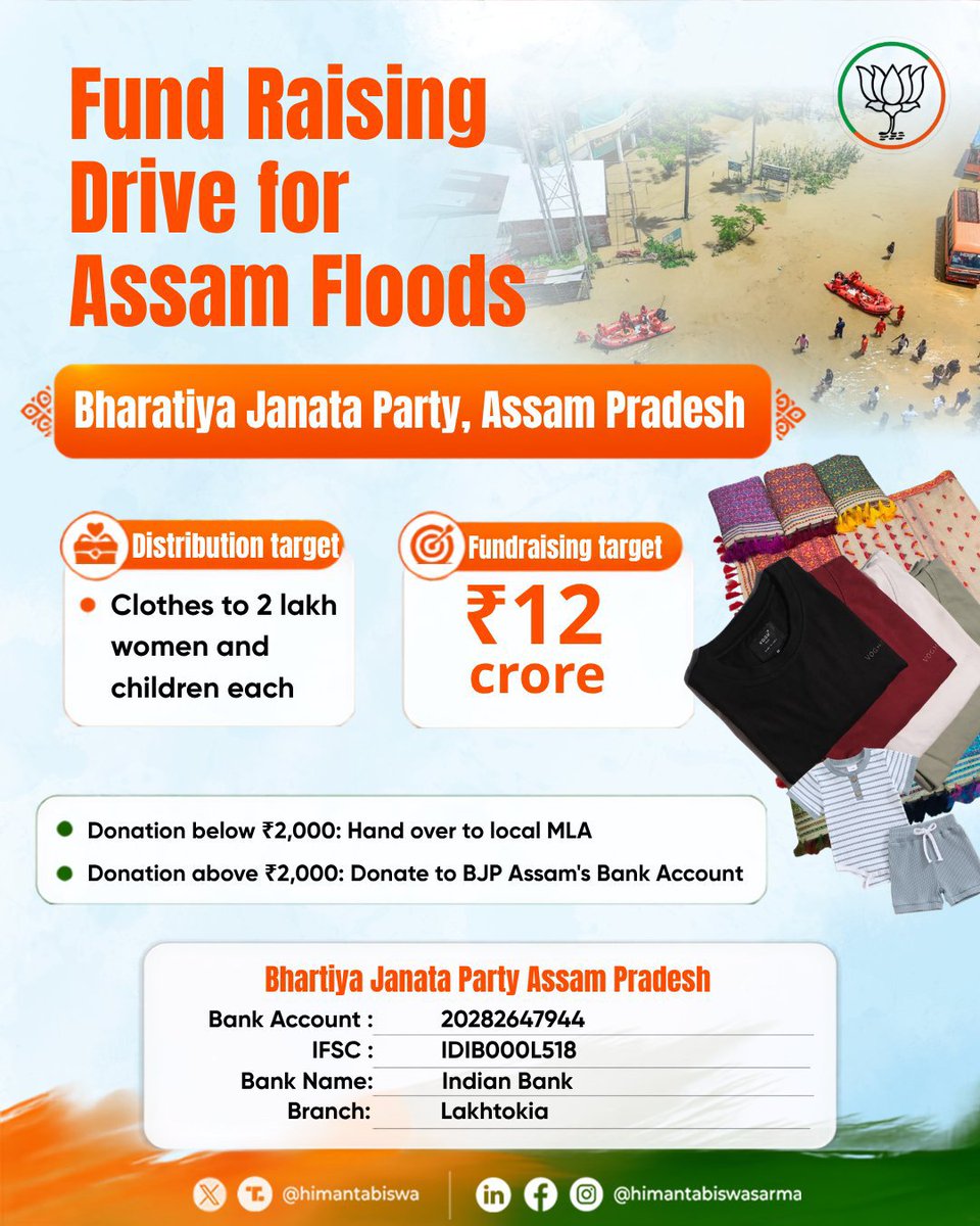 VedBorah's tweet photo. Assam's BJP govt spent roughly ₹452 crore on advertising, banners &amp; hoardings in 5 years.

A govt that can spend hundreds of crores telling people how well it is performing should surely be able to fund relief without turning disaster relief into a public fundraising campaign. https://t.co/Y8Og84g605