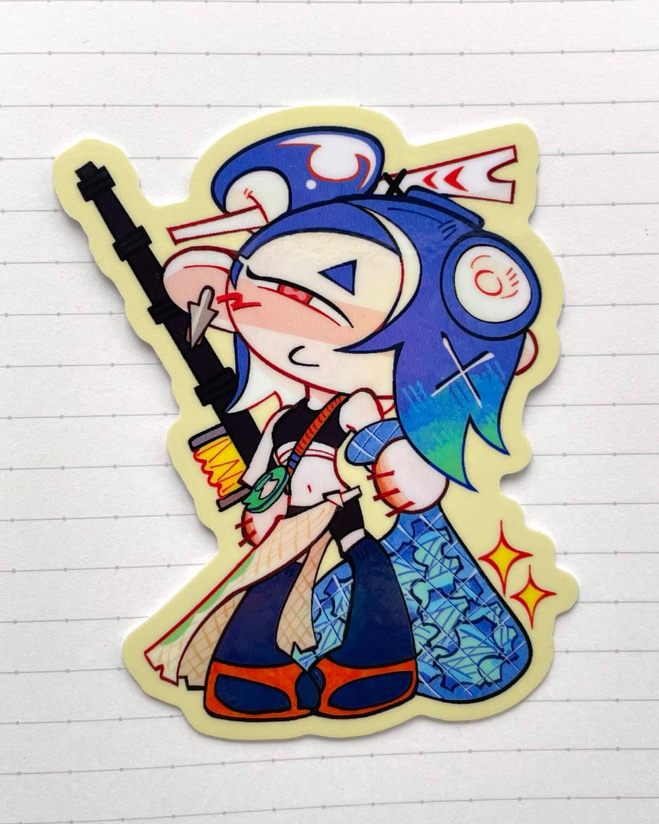 amfmrdo's tweet photo. Splatoon raiders stickers I made. This game has a chokehold on me https://t.co/z6urrlculp