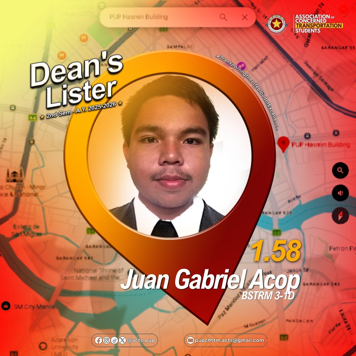 acts_pup's tweet photo. Your perseverance continues to move you closer to your destination. Keep navigating every challenge with excellence—the best routes are still ahead. 🚦💙

#CTHTM #ACTS #BSTRM #BSTMTRTM #PUPACTS #TransportingTheLifebloodOfExcellence https://t.co/ZjXt5MXN2D