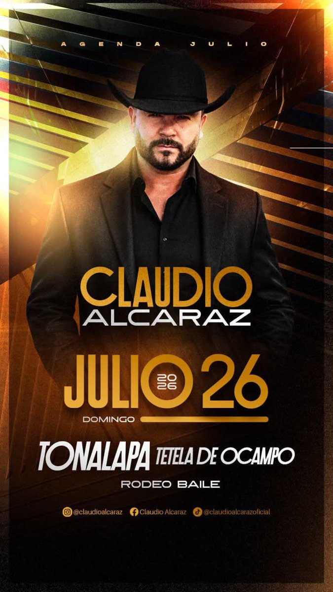 HugoCesarRami11's tweet photo. ✨Hoy Domingo 26 De Julio✨
Habrá #Fieston
En Tonalapa Tetela De Ocampo, Puebla.
Solamente Con Los Mejores💪🏻
@ClaudioAlcaraz y Su #BandaLaMundial🌎🎶
Acompañanos a Cantar Todos Sus Éxitos 🎶
¡No Faltes!
#SeguirlosEsMiDecision
#ElSeñorDeLosFiestones
#TeamAlcaraz https://t.co/1KHLCCqZRm