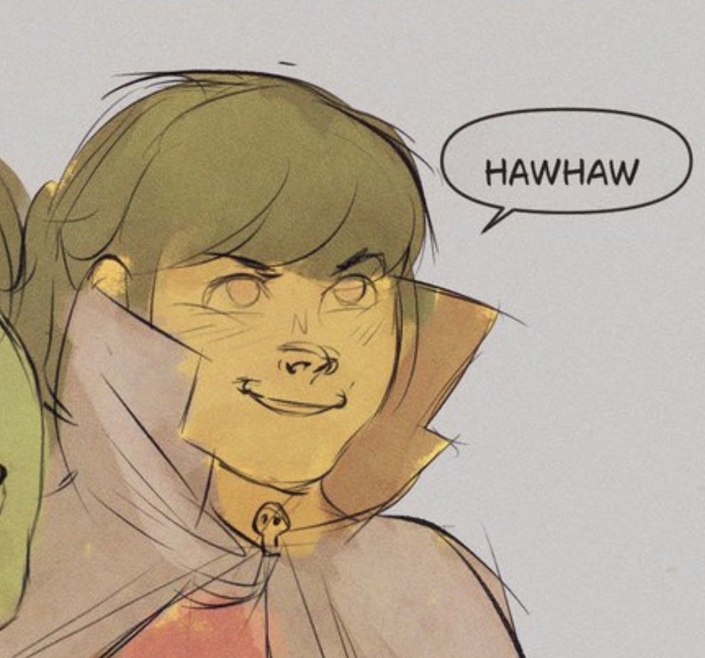 isacowl's tweet photo. enid copying murdocs laugh as a kid when murdoc does that stupid laugh there’s always an echo 😭 https://t.co/q6e7UYKMiU