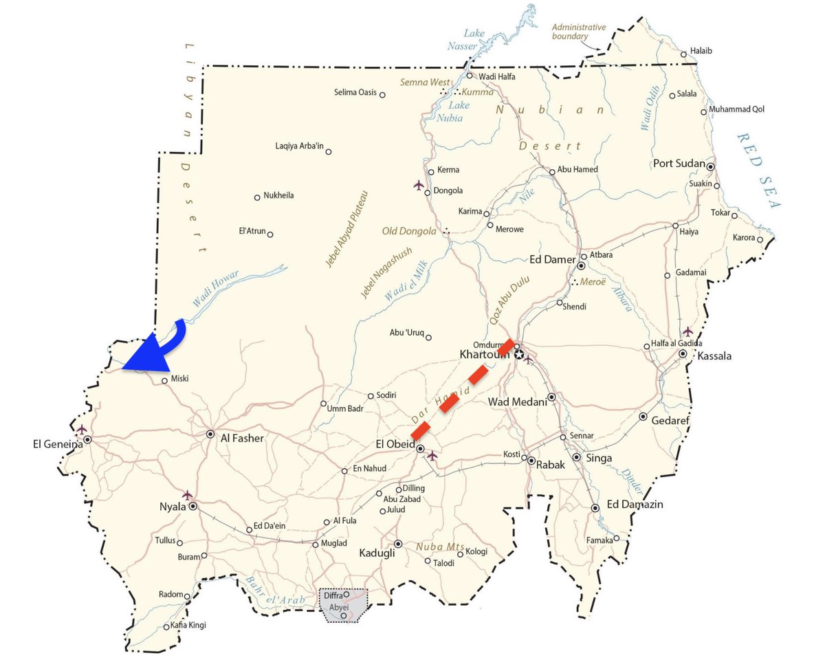 BSonblast's tweet photo. Today's quick update [Jul 26]:

- SAF gains control of Omdurman-ElObeid highway following 2 days of clashes with RSF. 

- RSF drone strike on a water source in Tina, North Darfur yesterday; civilian deaths reported.

#KeepEyesOnSudan https://t.co/34qqopCydW