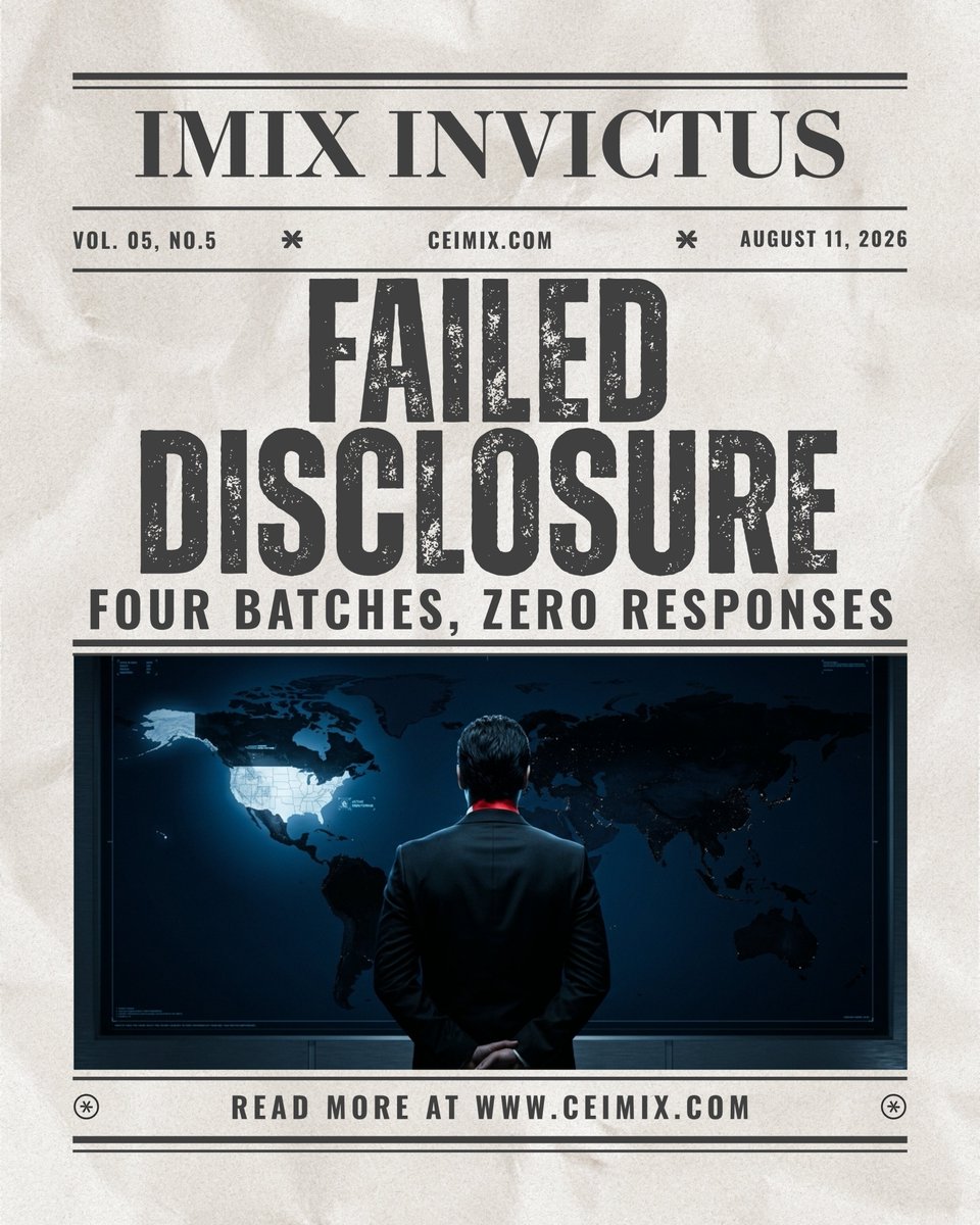 imixglobal's tweet photo. 🇪🇸 LA AUDITORÍA FALLIDA: EL ENGAÑO DEL MONOPOLIO UAP 🏛️🛰️
La publicación de datos fragmentados y comités sin rigor forense no es transparencia; es una táctica de Engaño para mantener el monopolio geopolítico sobre la narrativa UAP. Militarizar el fenómeno ocultando la abrumadora evidencia civil es un error letal de "cálculo social" que protege un statu quo obsoleto y nos somete al "Gran Filtro". En el Grupo IMIX, rechazamos esta simulación: la reestructuración de los Sistemas de Actividad Humana (HAS) exige auditar lo anómalo mediante infraestructuras científicas descentralizadas y el rigor del Metaderecho. Aplicando el Conocimiento de Sí y del Otro, desmantelamos esta hegemonía para garantizar nuestra Victoria sin Combate y asegurar el salto ineludible hacia una Civilización Tipo 1.

--->

🇺🇸 THE FAILED AUDIT: THE DECEPTION OF THE UAP MONOPOLY 🏛️🛰️
The release of fragmented data and committees lacking forensic rigor is not transparency; it is a strategic tactic of Deception to maintain the geopolitical monopoly over the UAP narrative. Militarizing the phenomenon while hiding overwhelming civilian evidence is a lethal "social calculus" error that protects an obsolete status quo and subjects us to the "Great Filter." At the IMIX Group, we reject this simulation: the restructuring of Human Activity Systems (HAS) demands auditing the anomalous through decentralized scientific infrastructures and the rigor of Metalaw. By applying the Knowledge of Self and Other, we dismantle this hegemony to guarantee our Victory without Combat and ensure the unavoidable leap toward a Type 1 Civilization.

@RepPaulina  @realannapaulina @RepEricBurlison @timventura @uncertainvector @InfinityDisclsd @RMRresearch @UapStudies @Eyes_OnTheSkies @rosscoulthart 

#GrupoIMIX #Metaderecho #GranFiltro #CivilizacionTipo1 #UAP #CienciaAbierta #Aeroespacial #FilosofiaDeSistemas #IMIX