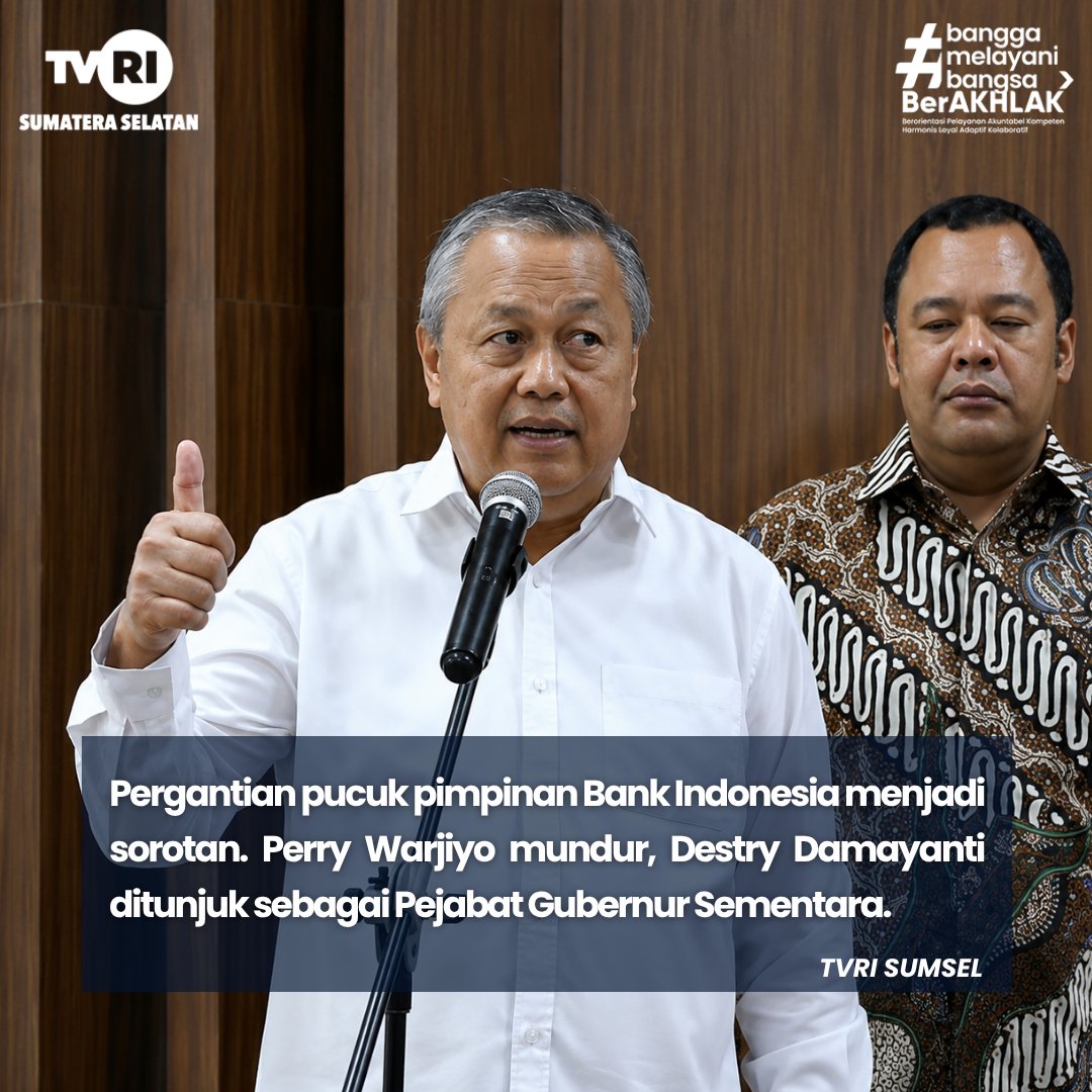tvrisumsel's tweet photo. Apakah transisi ini akan berdampak pada rupiah, inflasi, dan suku bunga? Yuk, diskusi! #BankIndonesia #PerryWarjiyo #EkonomiIndonesia #Rupiah https://t.co/UNB4VIiR4k