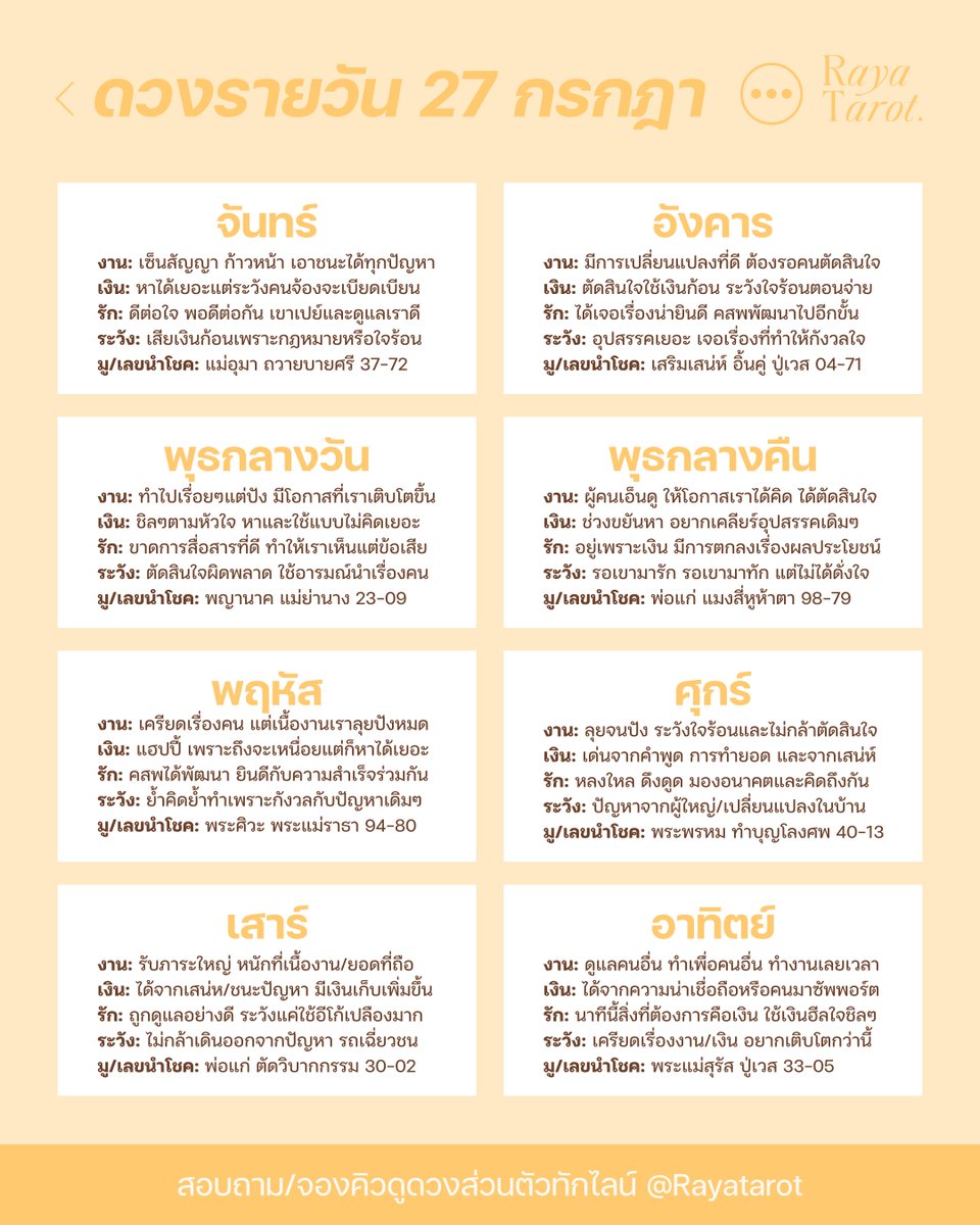 rayatarot's tweet photo. สวัสดีวันจันทร์หรรษาค่า ใครผ่านมาเห็นโพสต์นี้ ขอให้ดวงดี ดวงอลังการทุกคน 🧅🍯🌻 #DailyRayaTarot #RayaTarot https://t.co/MupBjcxRYa