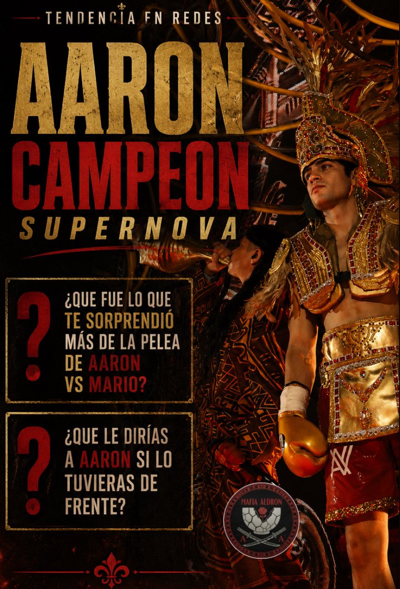 TeamMafiaAldron's tweet photo. ‼️Dinamica‼️

Respuesta+frase

AARON CAMPEON SUPERNOVA https://t.co/EonOmVQxJS