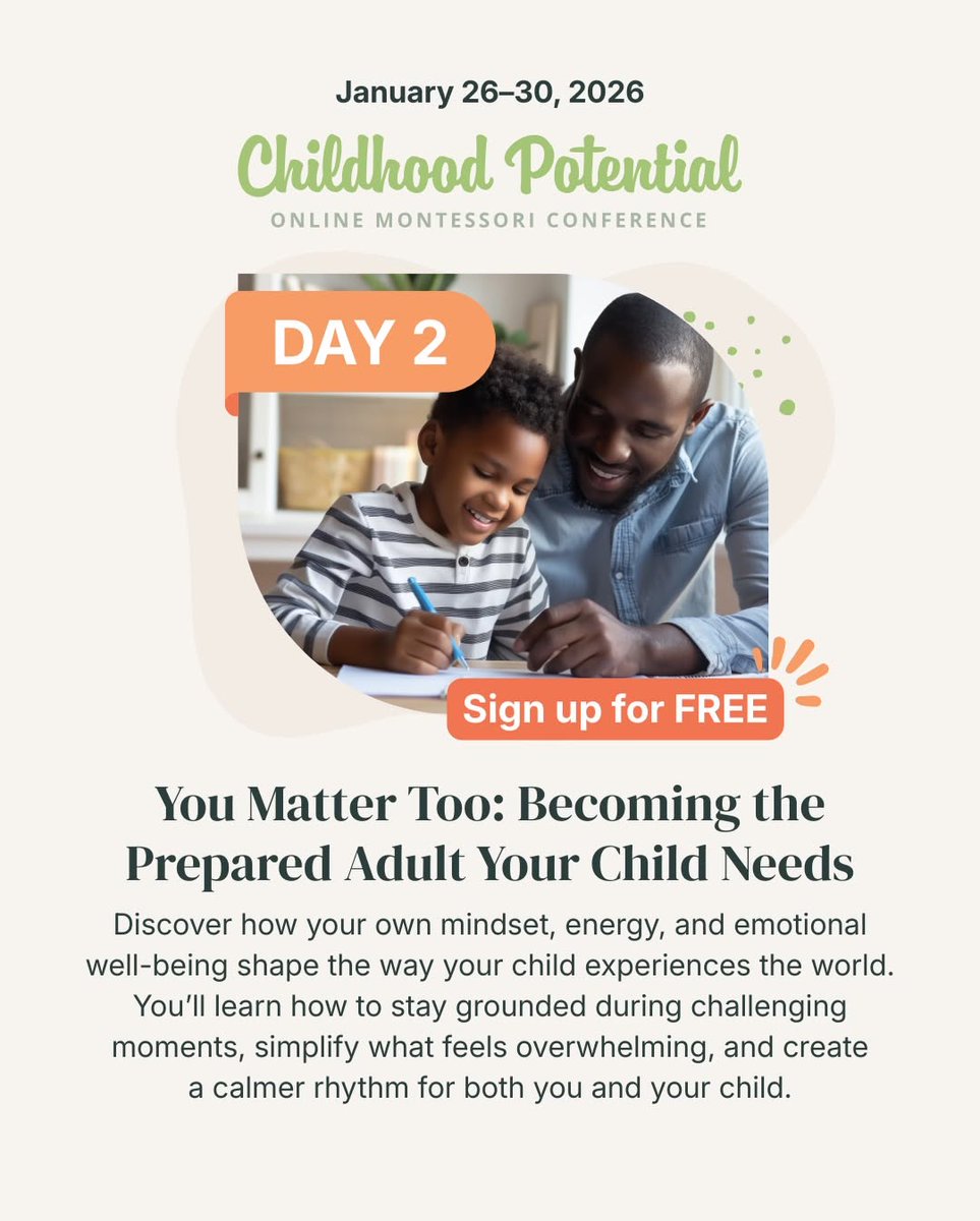 consciousmo90bt's tweet photo. Day Two is here. 💛

Today we turn our attention to the adult —
how our nervous system, our stress, and our inner work shape the way we show up for children every single day.

Because supporting children starts with supporting ourselves.

✨ Today’s se... https://t.co/FAbUjJrTxc
