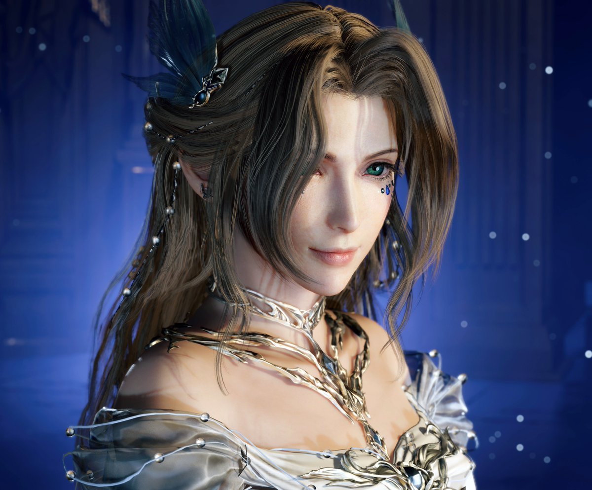 JasniMods's tweet photo. #Aerith 💙🤍🐟 https://t.co/zJxPEOIMDD