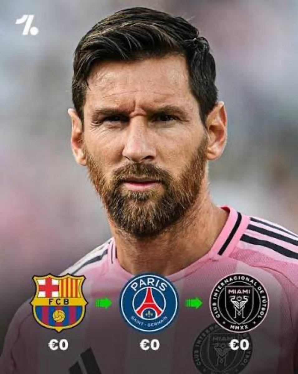 RBcleay's tweet photo. 🚨史上最高の選手が、一度も移籍金を生まなかった。🐐💔

🔹バルセロナ：€0
🔹PSG：€0
🔹インテル・マイアミ：€0

メッシのキャリアで、移籍金が支払われたことは一度もない。🤯 https://t.co/9uKWkt5GyP