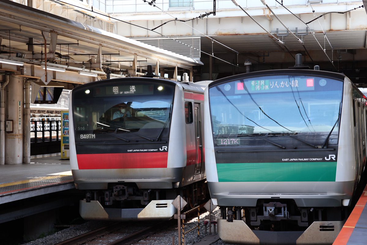 MARO__0621's tweet photo. 大崎駅にてE233 5000番台
13時頃 
どういう経路で来たんだ？ https://t.co/fvatTZkxEi