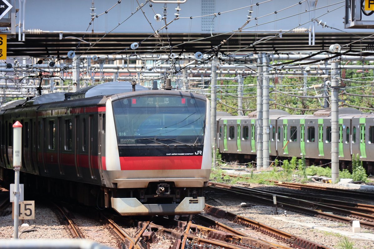 MARO__0621's tweet photo. 大崎駅にてE233 5000番台
13時頃 
どういう経路で来たんだ？ https://t.co/fvatTZkxEi