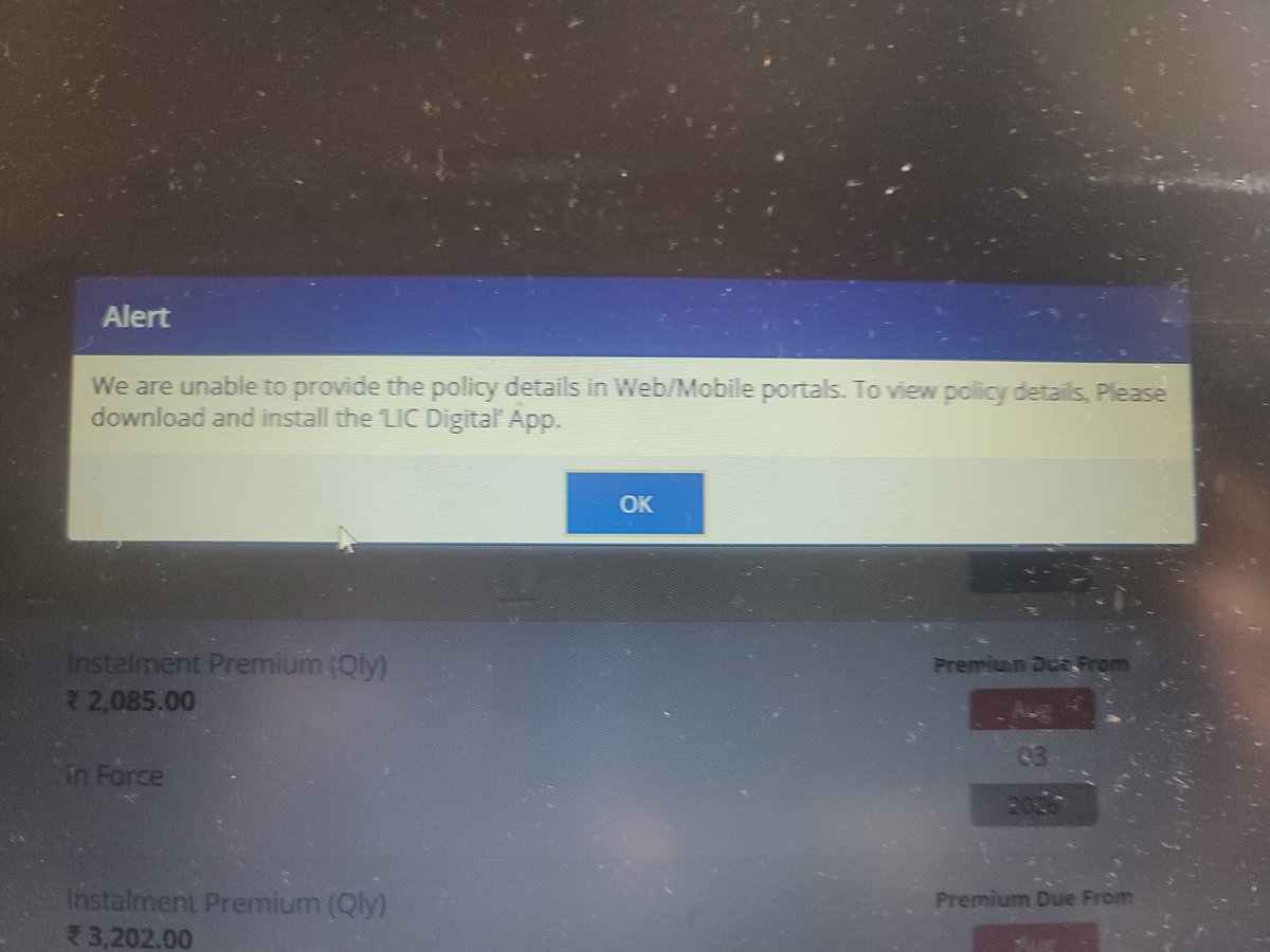 bandhuvb's tweet photo. @sidmohanty63 @RediffNews @TOIIndiaNews surprised to see that no longer am I able to view my policy details on the web portal of LIC. Forced to use mobile app. The app response is pathetic.  I find paying premium through web portal much easier.  Kindly restore. https://t.co/QxSnEdZIvu