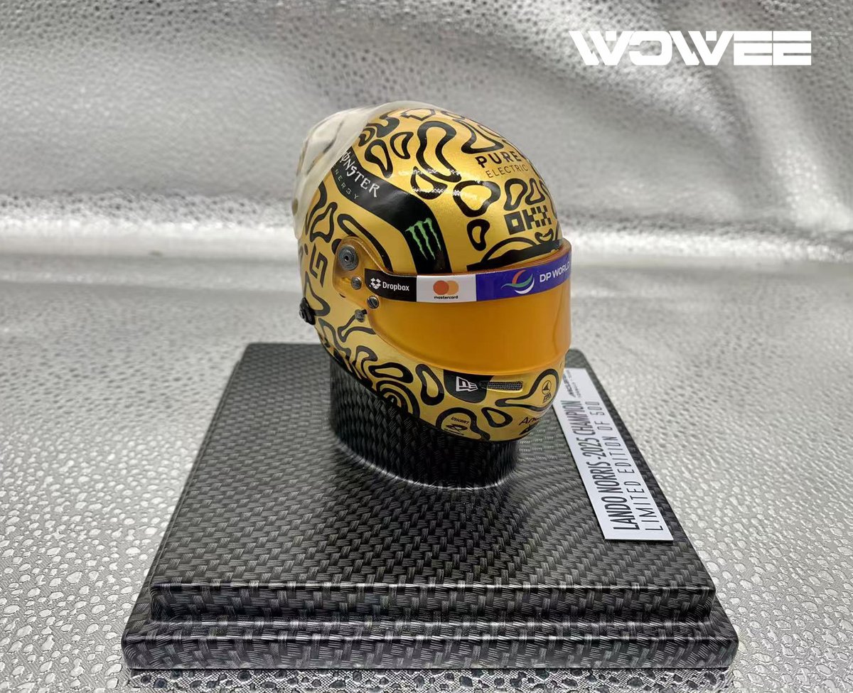 WOWEE515's tweet photo. These are the final masters for our 1/4 Scale, George Russell  and Lando Norris Resin Helmets. Pre Orders will start on the 1st of August. 
#FormulaOne #Landonorris #georgerussell #replicahelmets #collectibles https://t.co/v2wOo440pi