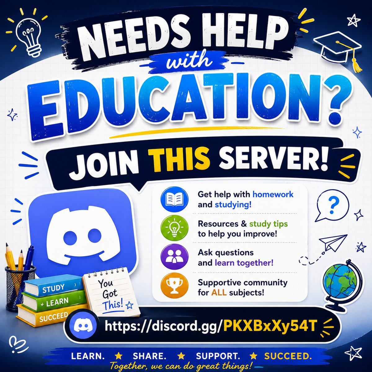 Ander4D's tweet photo. 📚 Need help with school or homework? Looking for a supportive place to study and learn?

🔗 Join now:
https://t.co/OlhGunYY47

Invite your friends and start learning together! 🚀 https://t.co/qwre3VXTXp