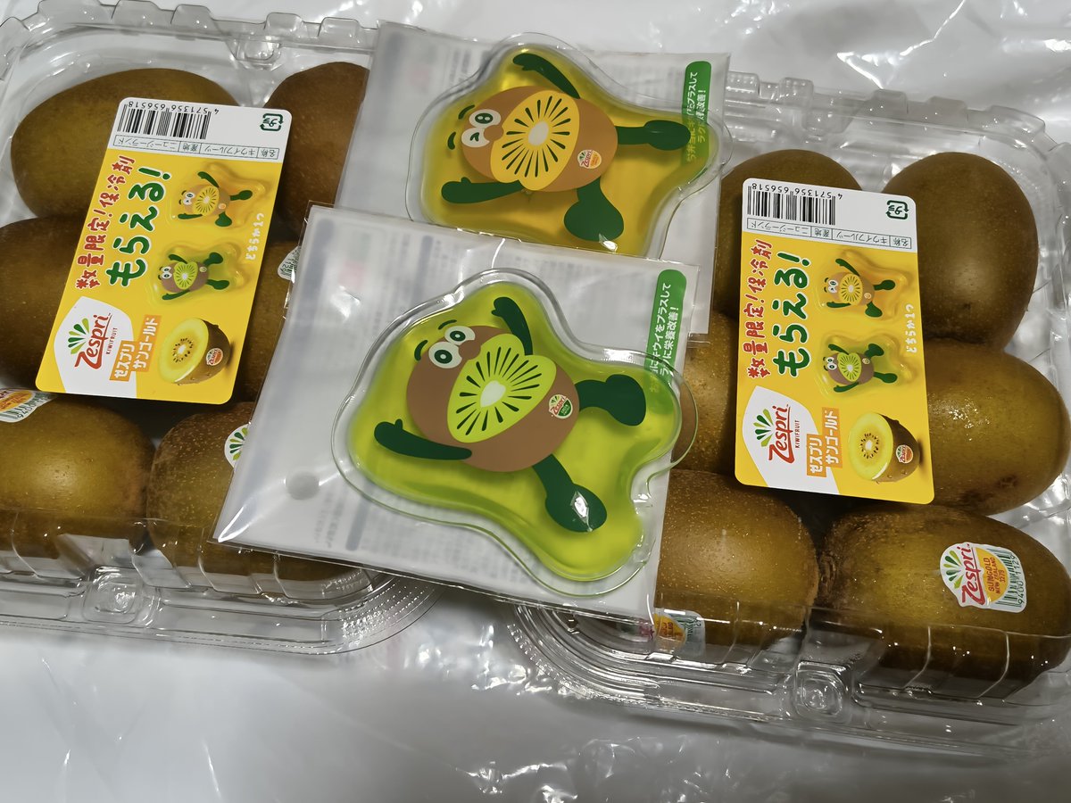 hiyochan24's tweet photo. キウイブラザーズの保冷剤get😆
2種類あったら両方お迎えしちゃうよね🤭
これ第3弾まであるのか😳次は何がもらえるんだろう😊 https://t.co/LTCVo8bp3c