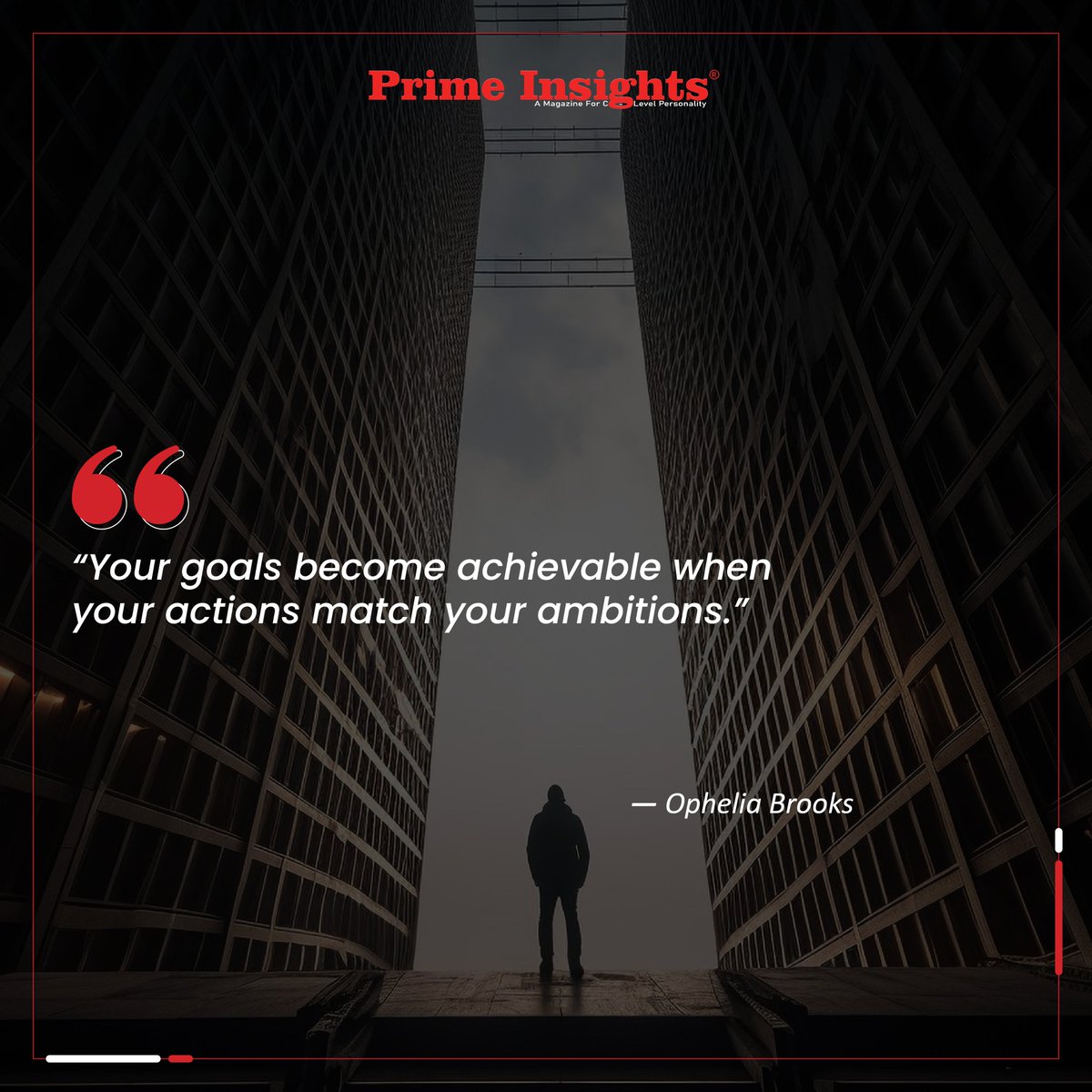 Prime_Insights1's tweet photo. “Your goals become achievable when your actions match your ambitions.”
— Ophelia Brooks

https://t.co/GdSgVKIszI

#success #quoteoftheday #quoteoftheweek #successquotes #successgoals #quotesforsuccess #inspirationalquotes #motivationalquotes https://t.co/fMPN1feMrs
