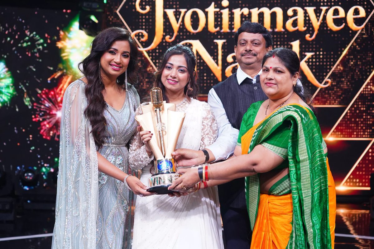 PandaJay's tweet photo. Heartiest congratulations to Jyotirmayee Nayak from Odisha on winning Indian Idol Season 16! A proud moment for Odisha as this talented daughter of our soil has brought laurels to the state with her remarkable achievement. Wishing Jyotirmayee continued success and a bright future ahead. #IndianIdol #Odisha
