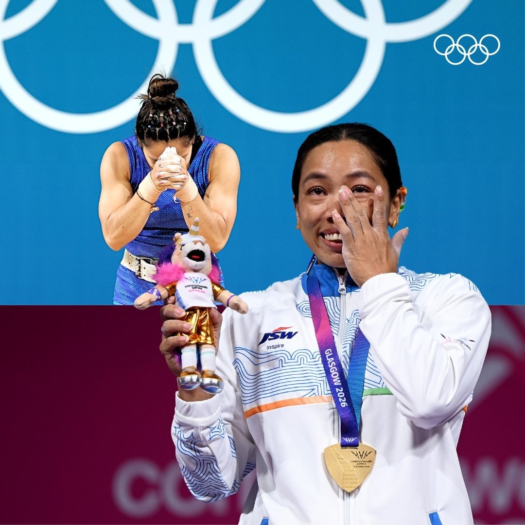 Naveen_Odisha's tweet photo. Congratulate #MirabaiChanu on winning #Gold in the Women's 48kg Weightlifting event at the Commonwealth Games 2026 in #Glasgow. Her historic third gold in the Commonwealth Games is a proud moment for the nation. May she continue to excel and bring more laurels for the country. Best wishes.  #CWG2026