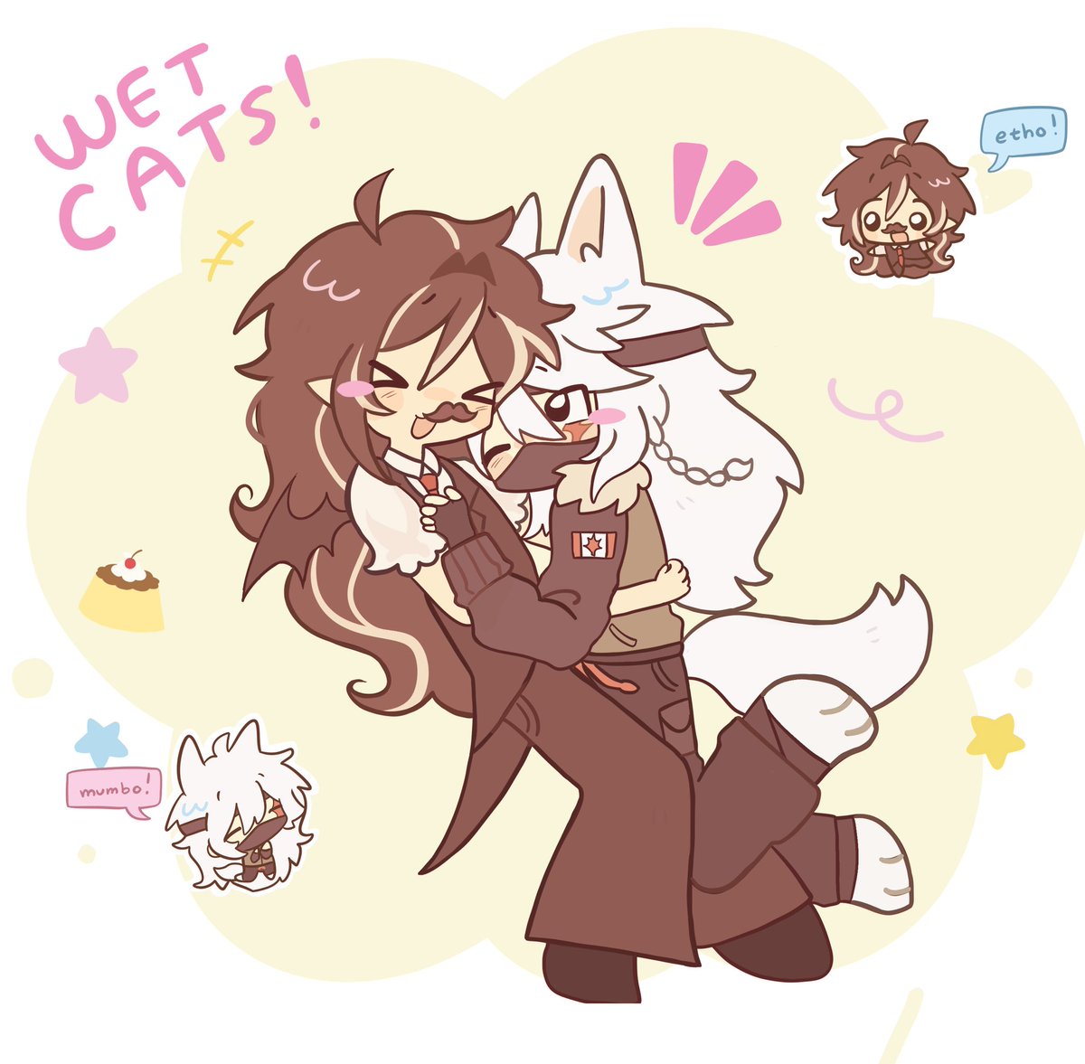 Sharoruu's tweet photo. everyone get wetcat yuri piled rn… #mumtho #lifeseriesfanart #ethoslabfanart #mumbojumbofanart https://t.co/PBhjvNuwMl