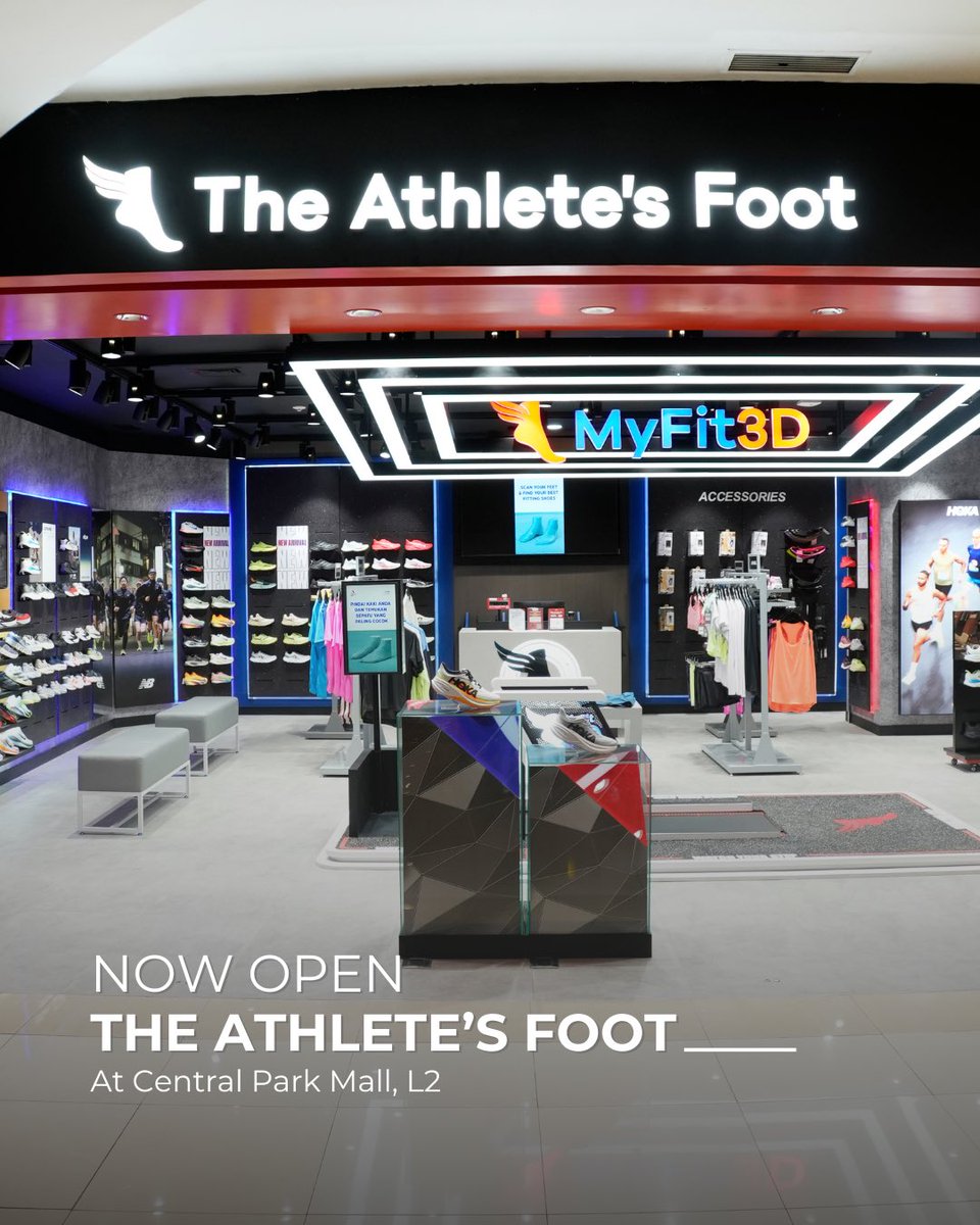 CentralParkMall's tweet photo. NOW OPEN

The Athlete's Foot  at Central Park Mall, L2

#Centralparkmall #TheAthletesFoot #RunWithTheBest https://t.co/0OVESNSxsx