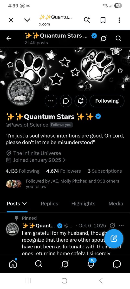 Hawkesbay69's tweet photo. ✨️fantastic accounts ✨️
👇👇
@Paws_of_Science 
@BLKSTRM629876 
🇺🇲 https://t.co/KPakwz5lJu