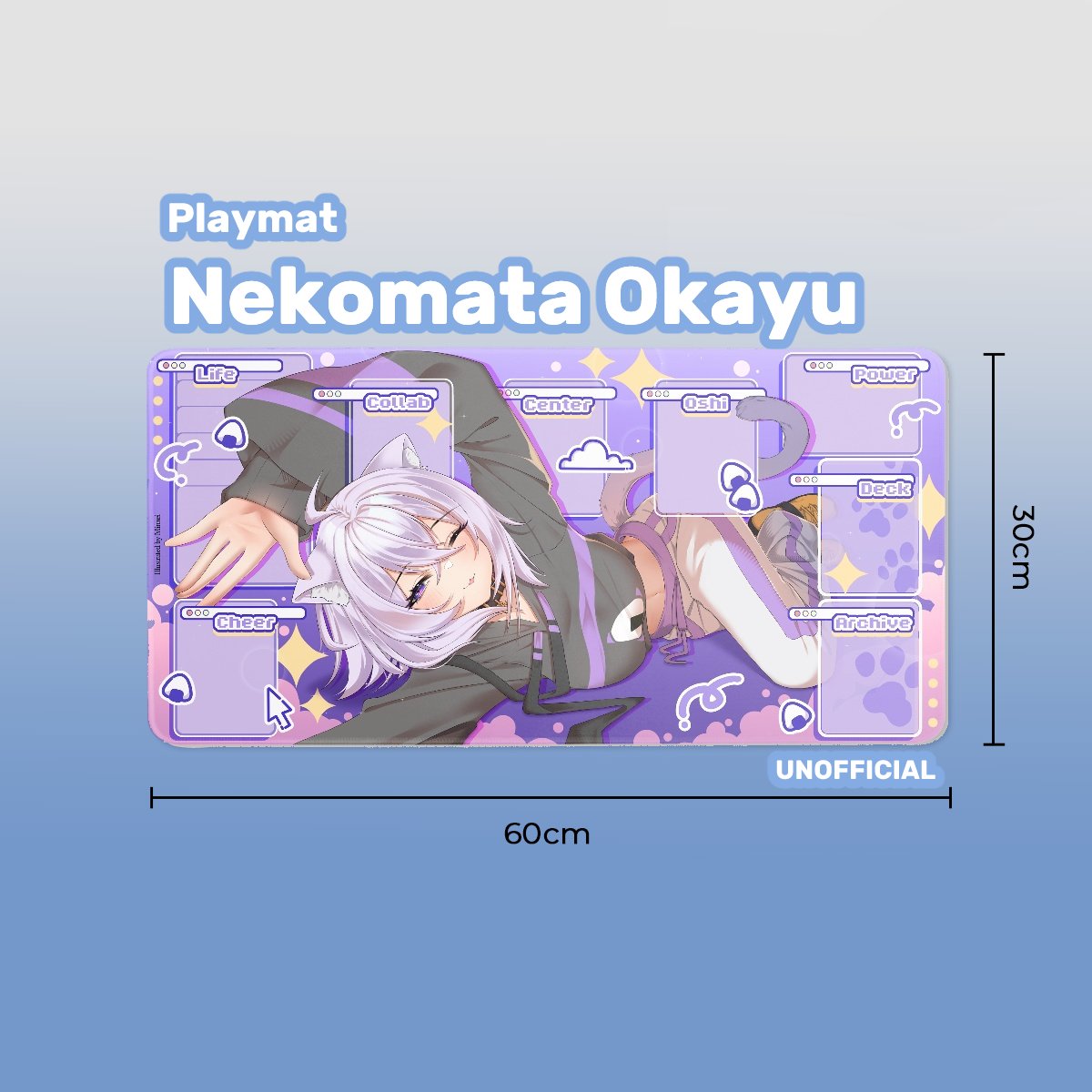 Minxei's tweet photo. Okayu playmat now available! :D 
She was super easy to work on! 

Available in my #ACGGOODS shop!  🌟 Link in Bio

Next, another purple lady-- Ina! https://t.co/DNWY9gmJj4
