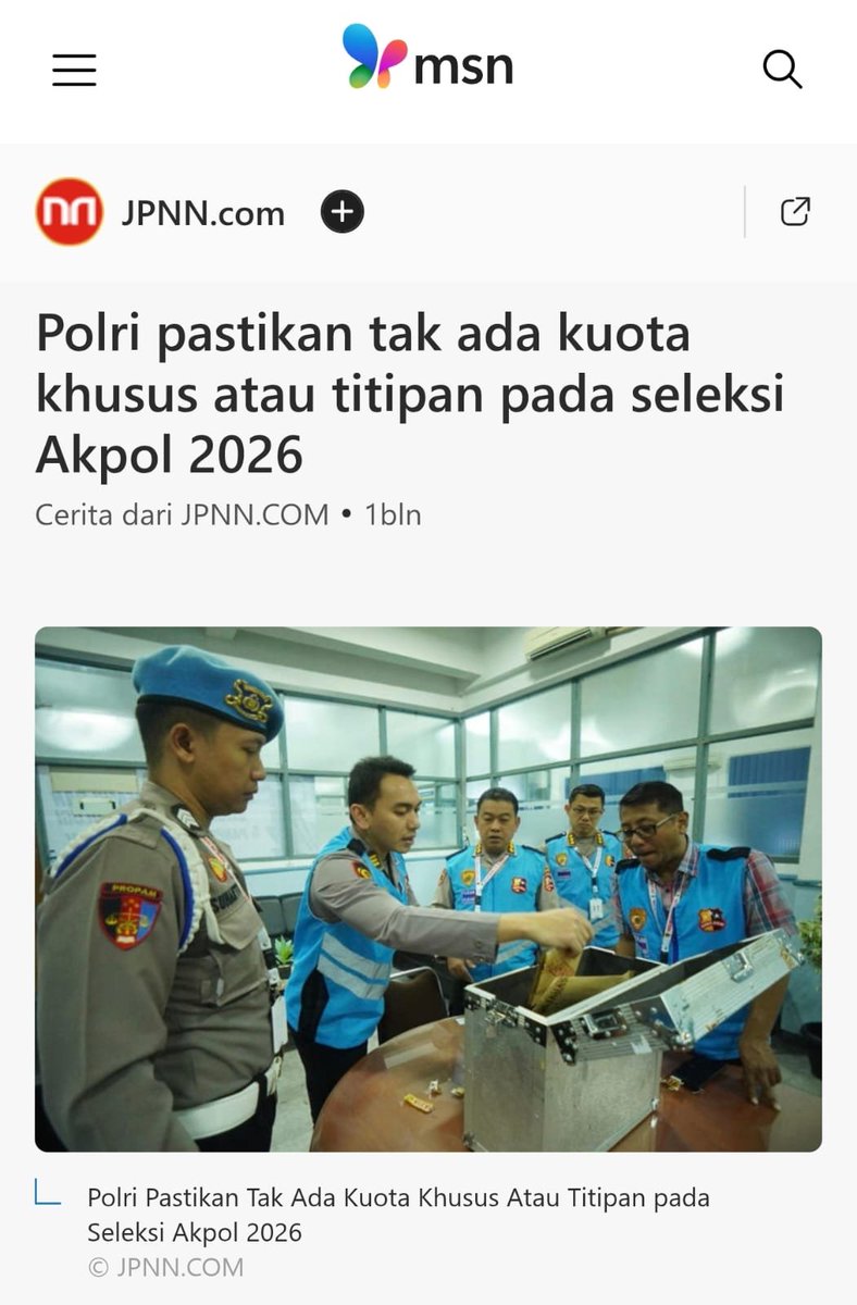 Innew07's tweet photo. Denger Polri bilang gak ada kuota khusus di seleksi Akpol 2026 langsung lega 😌  
Berarti rebutan murni sama usaha &amp; kemampuan. Semoga Menjamin Personel Terbaik !  
#SDMUnggulProfesional https://t.co/zZX18pG3XF