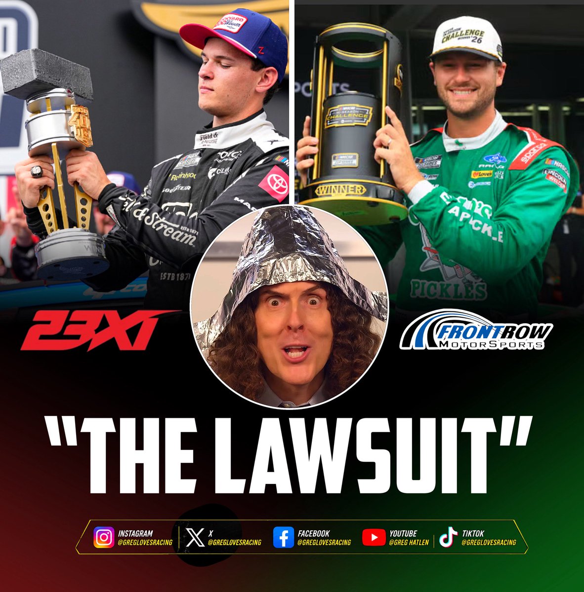 everyboylr's tweet photo. I’m sorry….. I had to🤣🤣🤣

-Corey Heim wins the Brickyard 400 
-Todd “Toddfather” Gilliland wins the $1 million 

#nascar #nascarracing #frm #23xiracing #indianapolismotorspeedway https://t.co/Xsx6XOfLW3