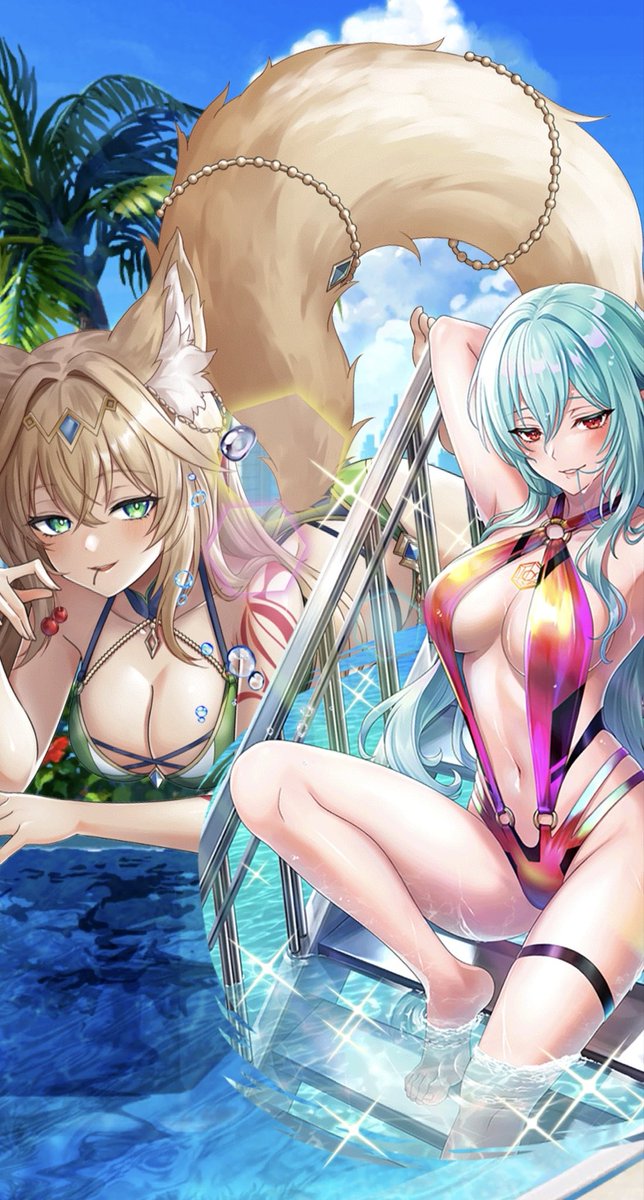 lyuon96's tweet photo. 欲望にまみれたマイページ設定で結果発表に臨む！！✨☀️🏝️

…ちゃんと今回の魔道杯に関係してるメンツだよ？ https://t.co/u0z9ntDmST