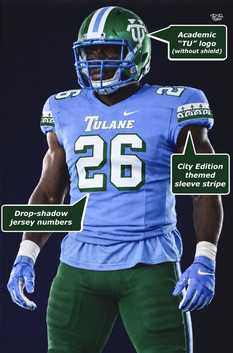 TopTierTulane's tweet photo. Alternate uniform concept for Tulane

Is this 🔥 or 🗑️? https://t.co/ZSeTQHWDJy